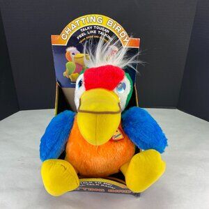 Vintage Toucan Bird Plush Squawks Back with Noise Sensor